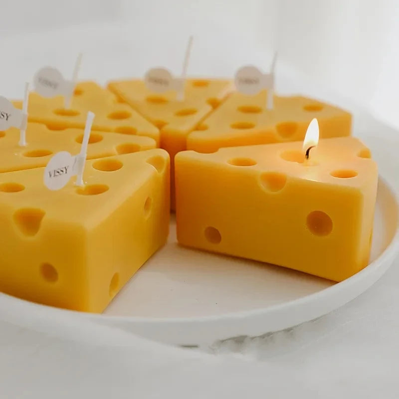 Cheese Shaped Scented Candle | Aromatherapy Candle Home Decoration