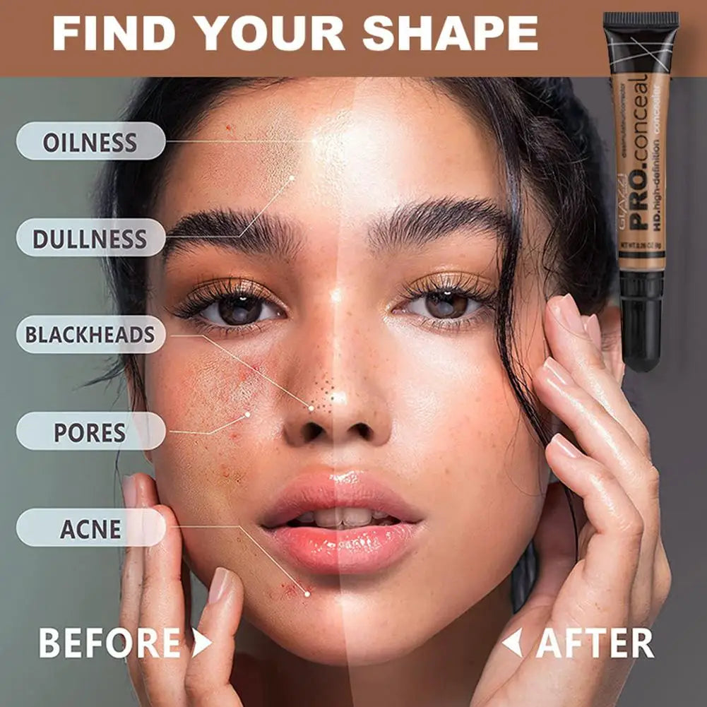 Hose Liquid Foundation Matte Nude Makeup Facial Foundation Highlight Concealer Oil Control Full Coverage Foundation for Brighten✅ FREE UK Delivery