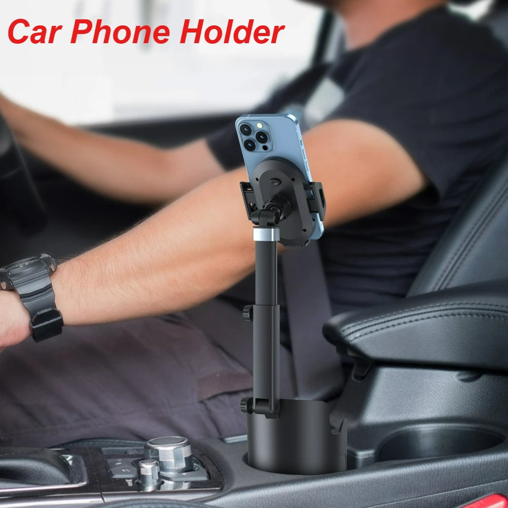 Car Cup Phone Stand 360 Rotation 2 in 1 Expander Multifunction Car Support for Auto Interior Drink Organizer Storage Accessories