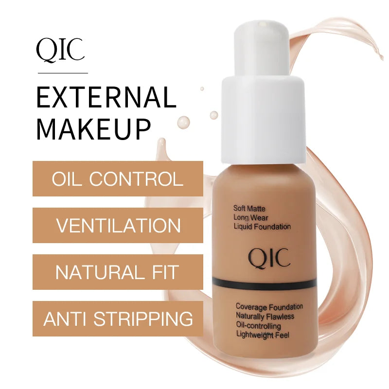 QIC Matte Liquid Foundation – Full Coverage & Oil Control | ✅ FREE UK Delivery