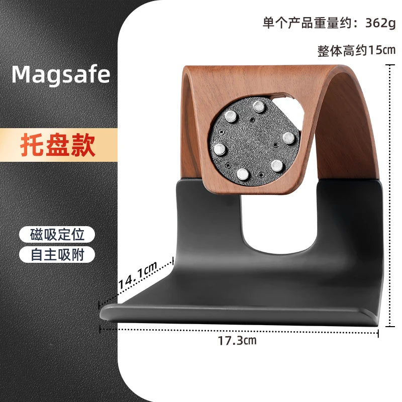 MagSafe Wooden Wireless Charger Stand | Egg-Shaped Desktop Organiser