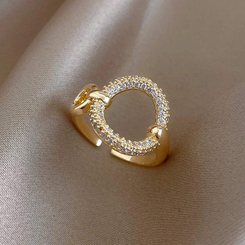 Adjustable Gold Geometric Ring – Stainless Steel Women’s Jewellery
