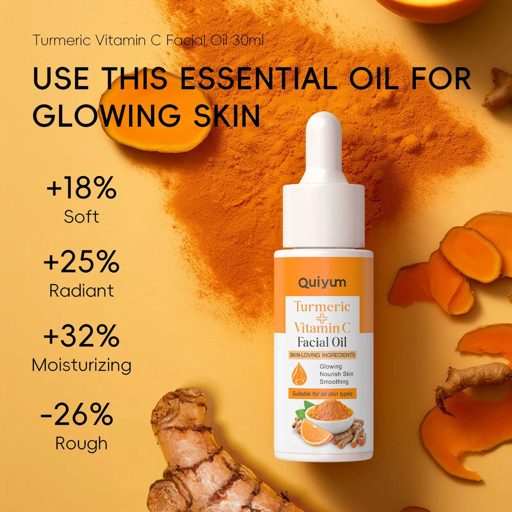 LAIKOU Turmeric & Vitamin C Face Serum – Brightening, Dark Spot Corrector, Anti-Aging & Antioxidant Facial Oil ✅FREE UK Delivery