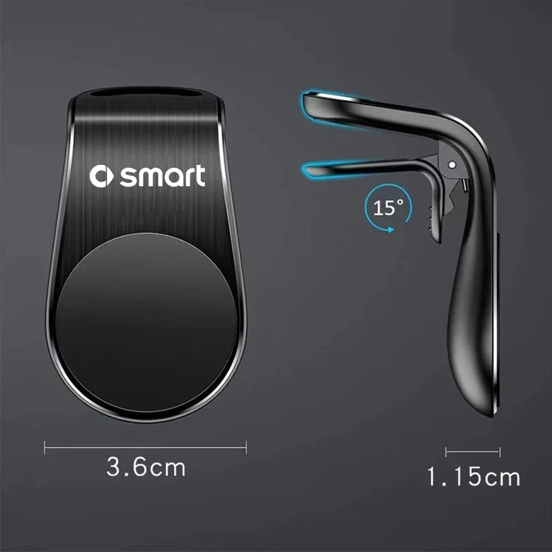 Magnetic Car Phone Holder Car Phone Stand Clip Mount For Smart Fortwo Forfour Forjeremy Forvision 451 453 Brabus Roadster