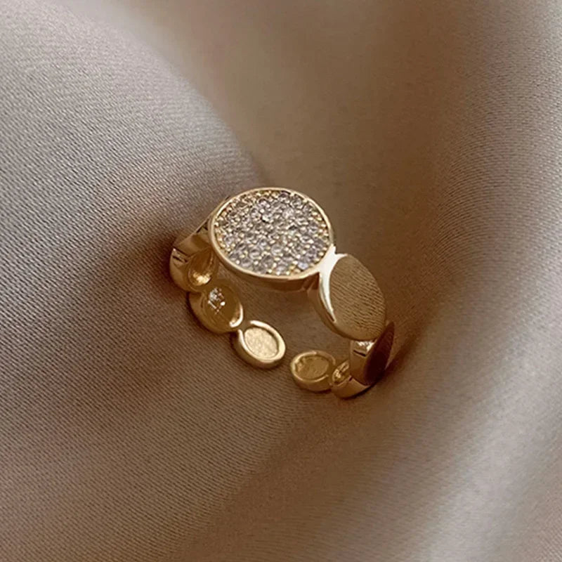 Adjustable Gold Geometric Ring – Stainless Steel Women’s Jewellery