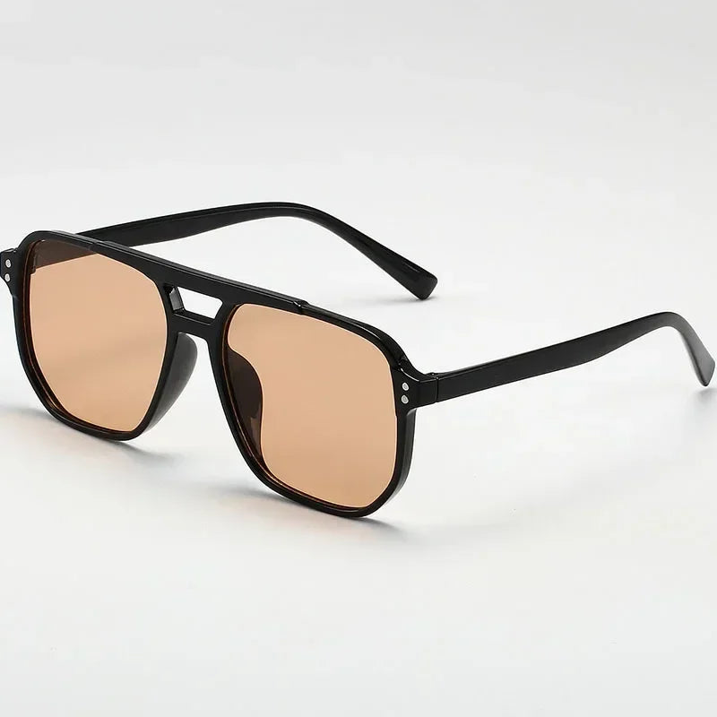 Classic Oversized Pilot Sunglasses – Vintage Double Bridge UV400 | Women & Men