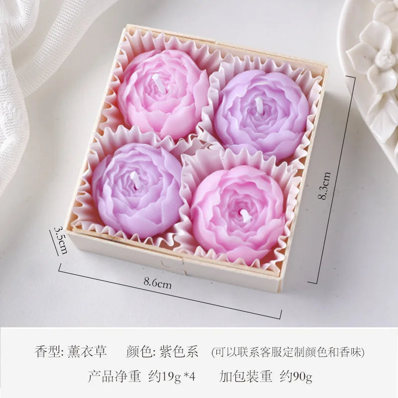 Rose Flower Scented Candle Gift Box | Valentine's & Anniversary Set