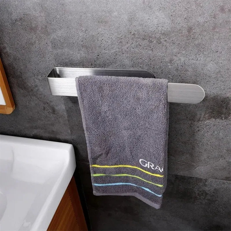 Self-Adhesive Towel Rack – No Drill | Bathroom & Kitchen Wall Holder✅ FREE UK Delivery