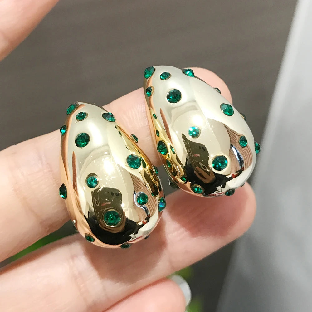 18K PVD Gold Teardrop Earrings – Waterproof Steel