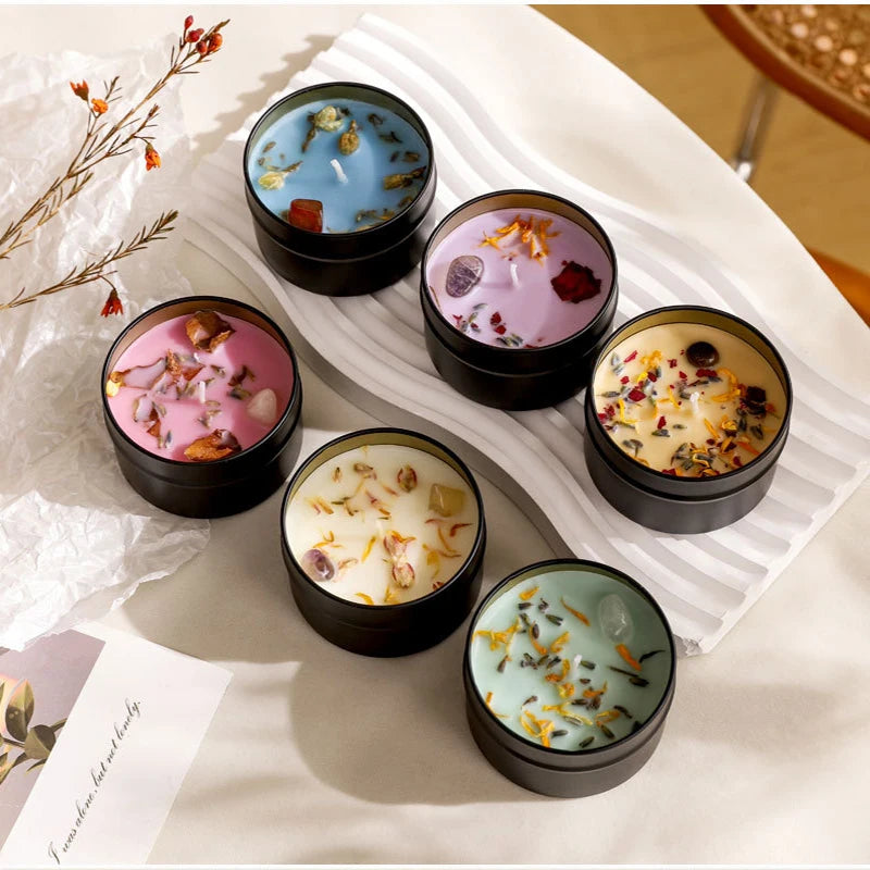 Crystal Soy Wax Floral Scented Candle