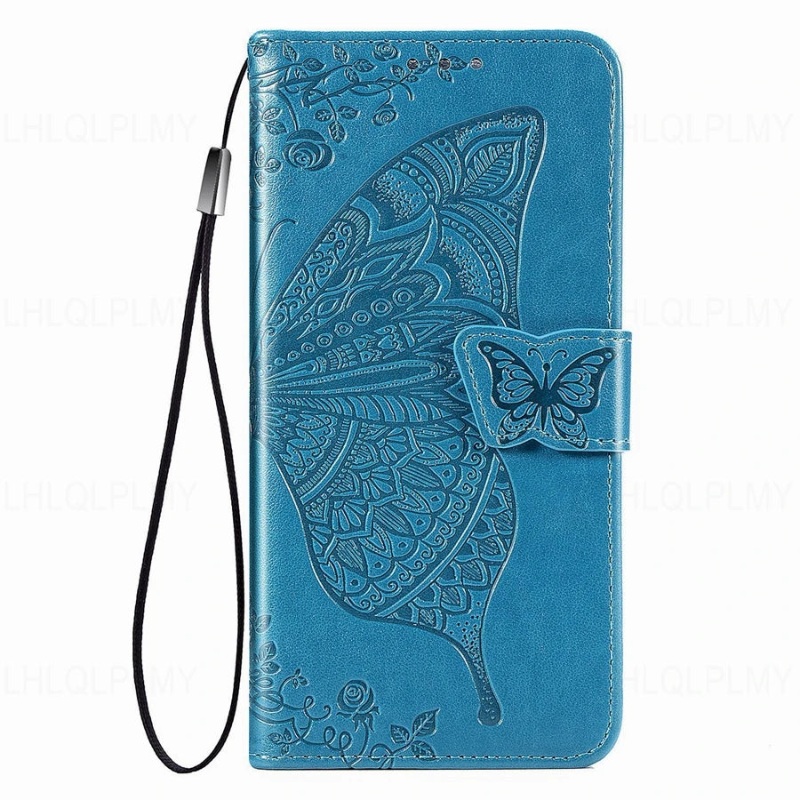 Butterfly Leather Flip Wallet Case For OPPO A58 A18 A16 A76 A96 A55 A17 A72 A52 A53 A31 A91 A15 A5 A9 2020 A60 Find X3 X5 Cover