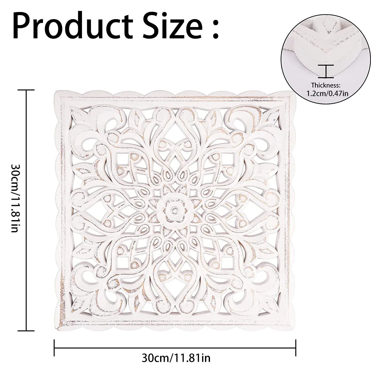 Hollow Carved Wooden Wall Panel | Floral Hanging Décor for Living Room & Bedroom