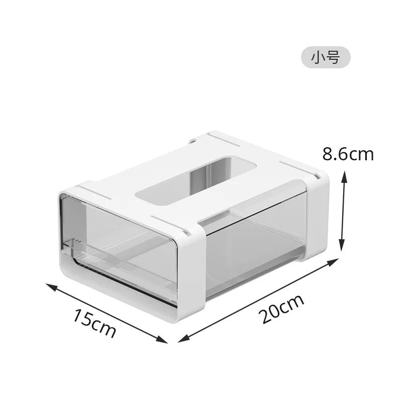 Office Under Table Storage Drawer Punch Free Plastic Transparent Storage Drawer Large Capacity Wardrobe Underwear Organizer