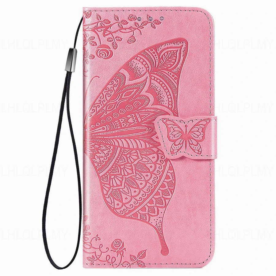 Butterfly Leather Flip Wallet Case For OPPO A58 A18 A16 A76 A96 A55 A17 A72 A52 A53 A31 A91 A15 A5 A9 2020 A60 Find X3 X5 Cover