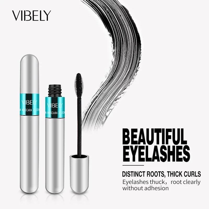 New 4D Silk Fiber Lash Mascara Waterproof VIBELY 3d Mascara For Eyelash Extension Black Thick Lengthening Eye Lashes Cosmetics✅FREE UK Delivery