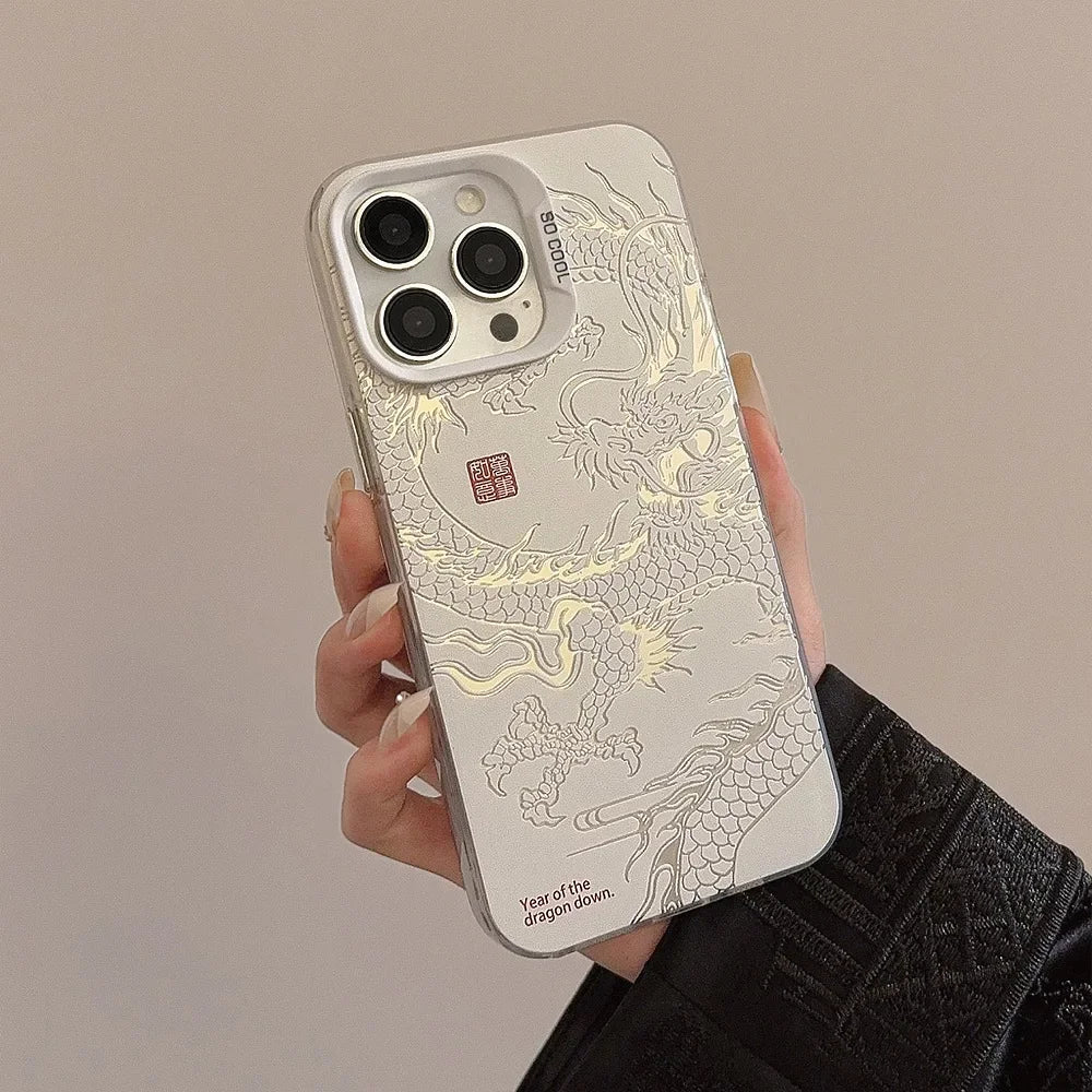 Dragon Totem Acrylic iPhone Case | Shockproof Cover with Screen Protector