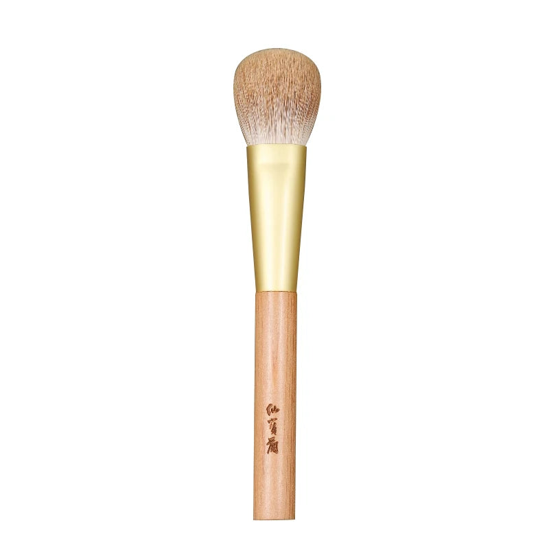 WJ11 Handmade Blush Brush – Vintage Snow Fox Hair, Yakusugi Wood Handle