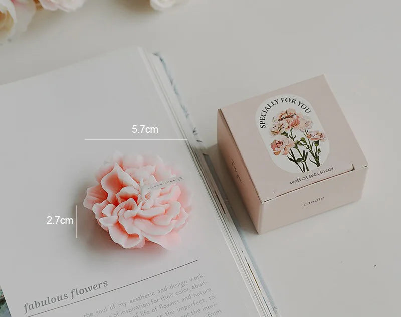 Handmade Carnation Scented Candle | Soy Wax Aromatherapy Candle for Home & Gifts