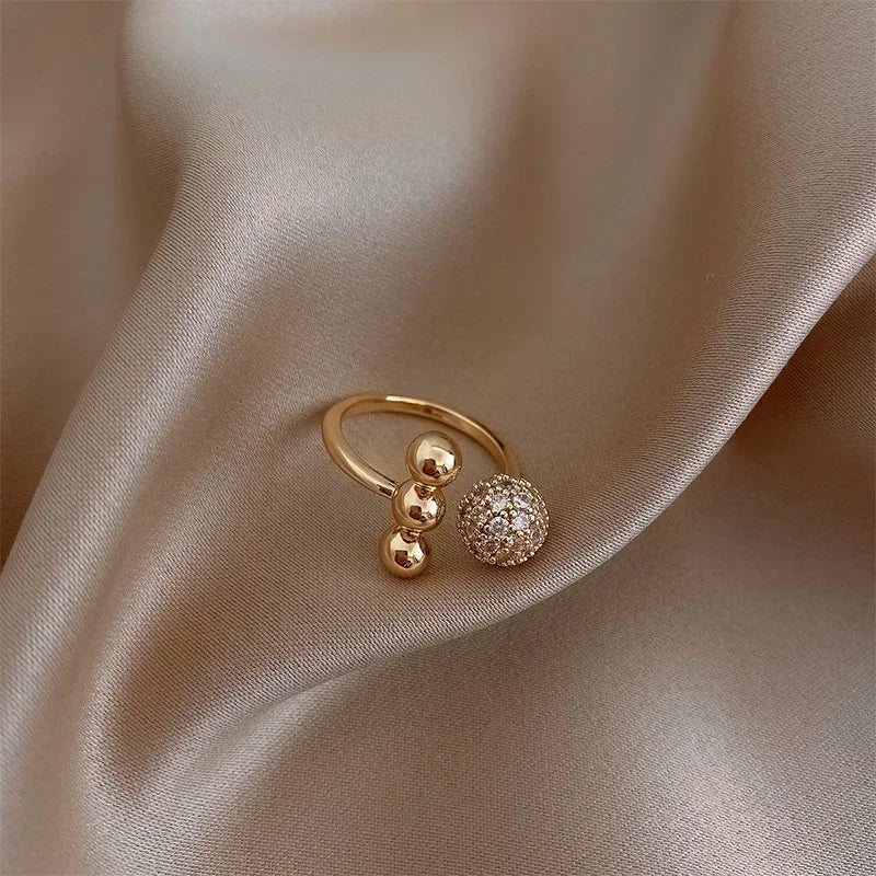 Adjustable Gold Geometric Ring – Stainless Steel Women’s Jewellery