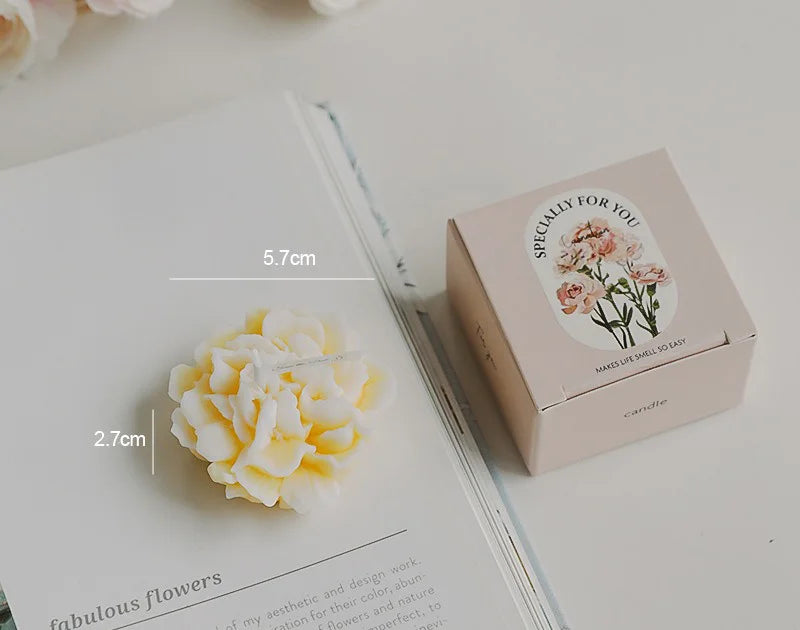 Handmade Carnation Scented Candle | Soy Wax Aromatherapy Candle for Home & Gifts