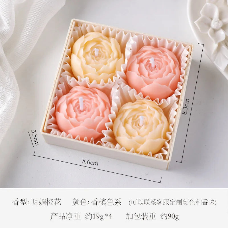 Rose Flower Scented Candle Gift Box | Valentine's & Anniversary Set