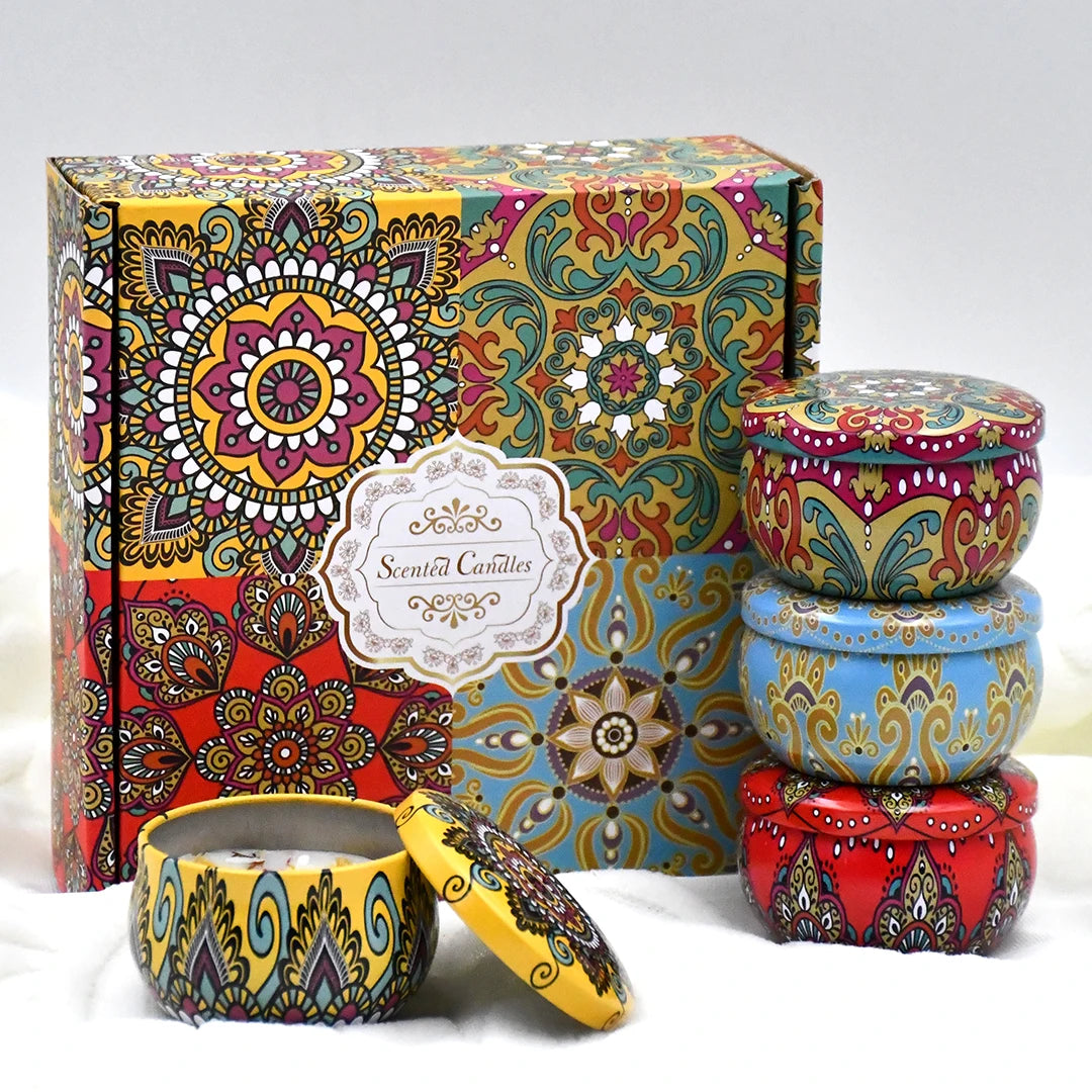 Arabian Nights Scented Candle Set | 4-Piece Gift Box