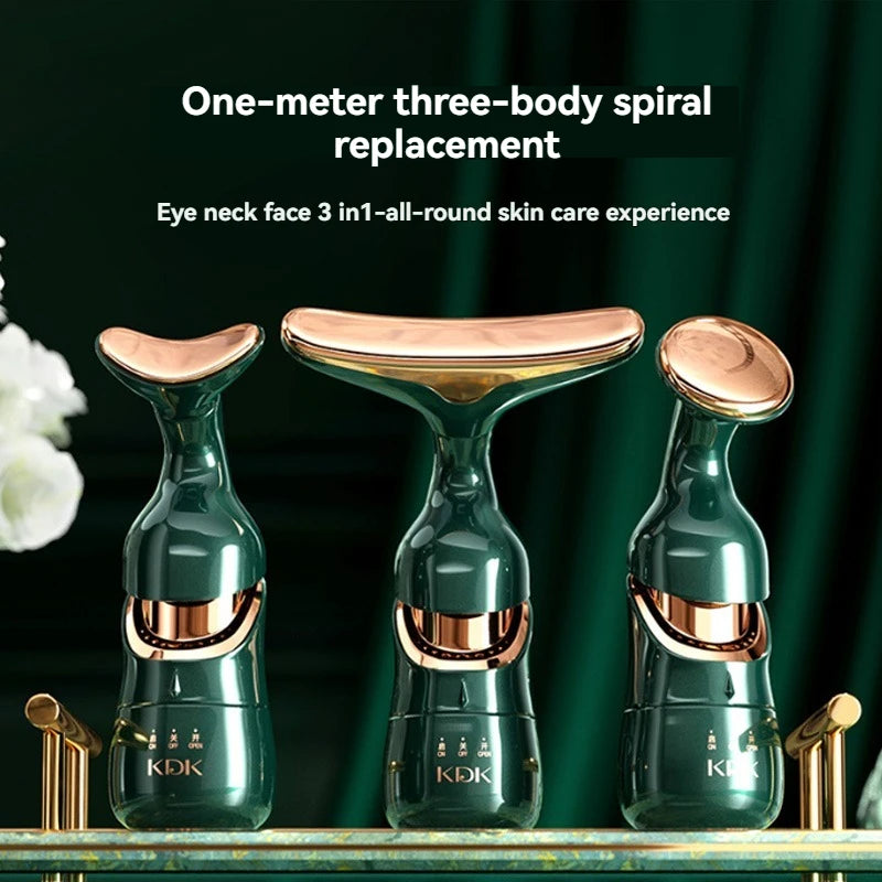 3-in-1 EMS Face, Neck & Eye Massager – Skin Tightening, Anti-Aging, Wrinkle Reduction & Double Chin Remover ✅FREE UK Delivery