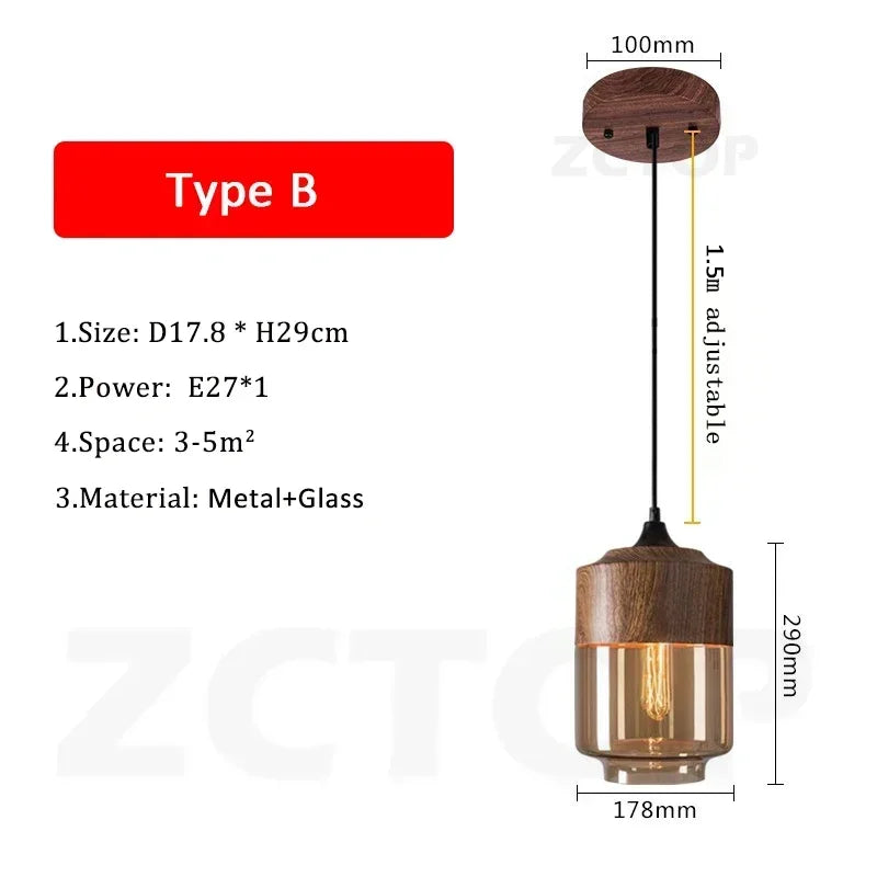 Industrial Retro Chandelier LED Pendant Lights Table Decor Hanging Lamp for Dining Room Restaurant Kitchen Bedside Pendant Lamps
