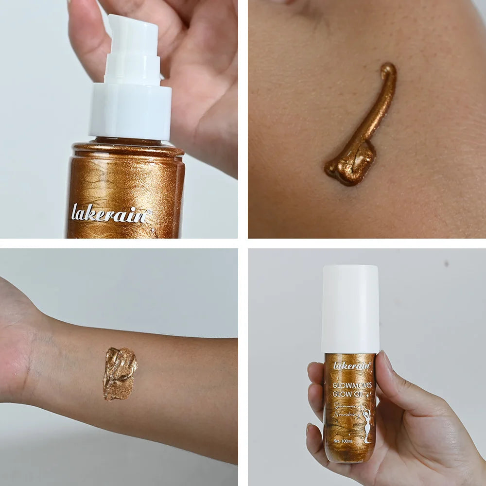 Lakerain Shiny Body Oil Full-Body Highlight Moisturizing Skin Nourishment Body Oil for Smooth And Gleaming Skin✅ FREE UK Delivery