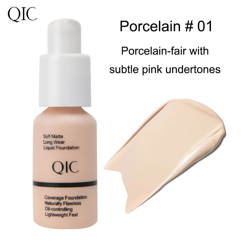 QIC Matte Liquid Foundation – Full Coverage & Oil Control | ✅ FREE UK Delivery