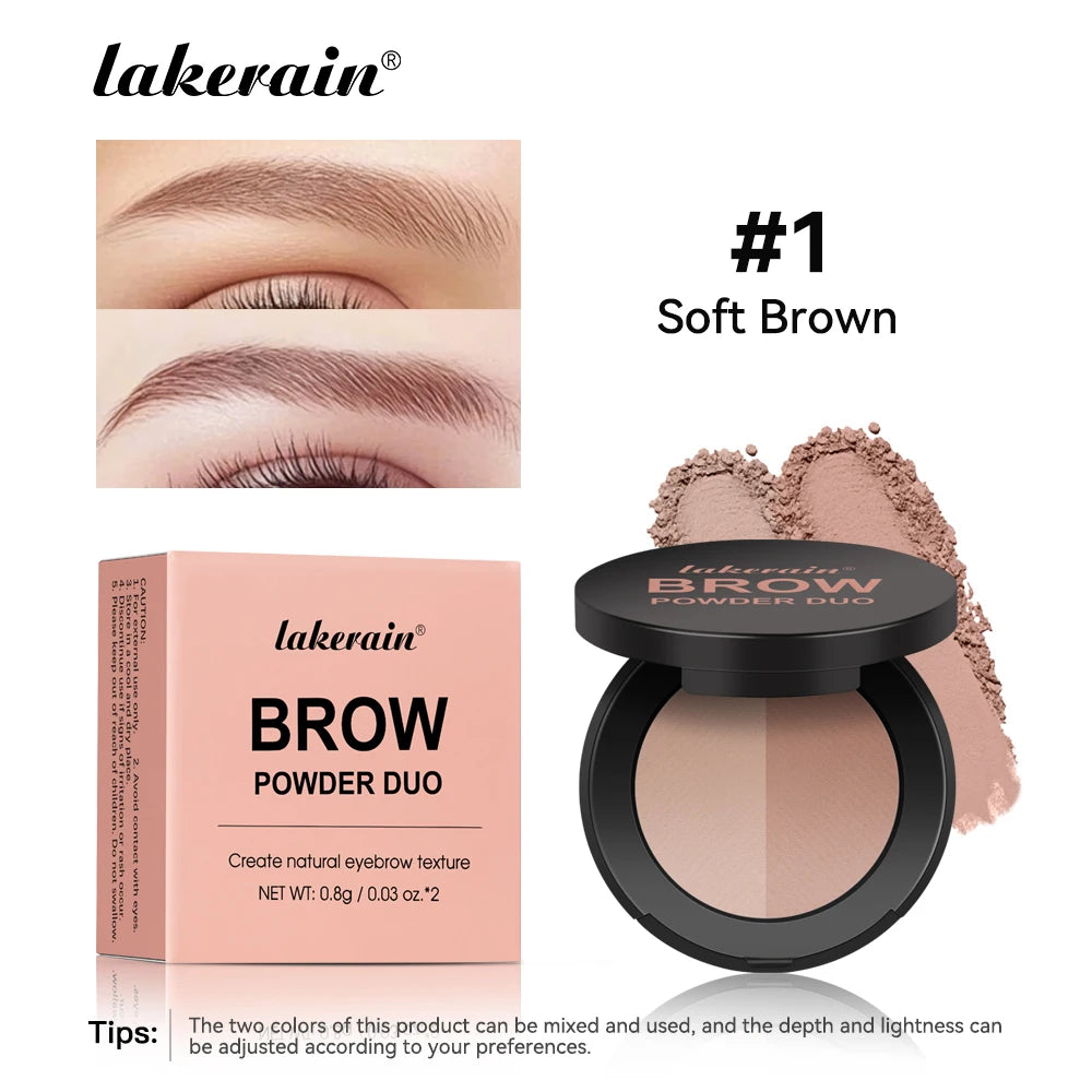 2-in-1 Waterproof Eyebrow & Contour Powder Duo