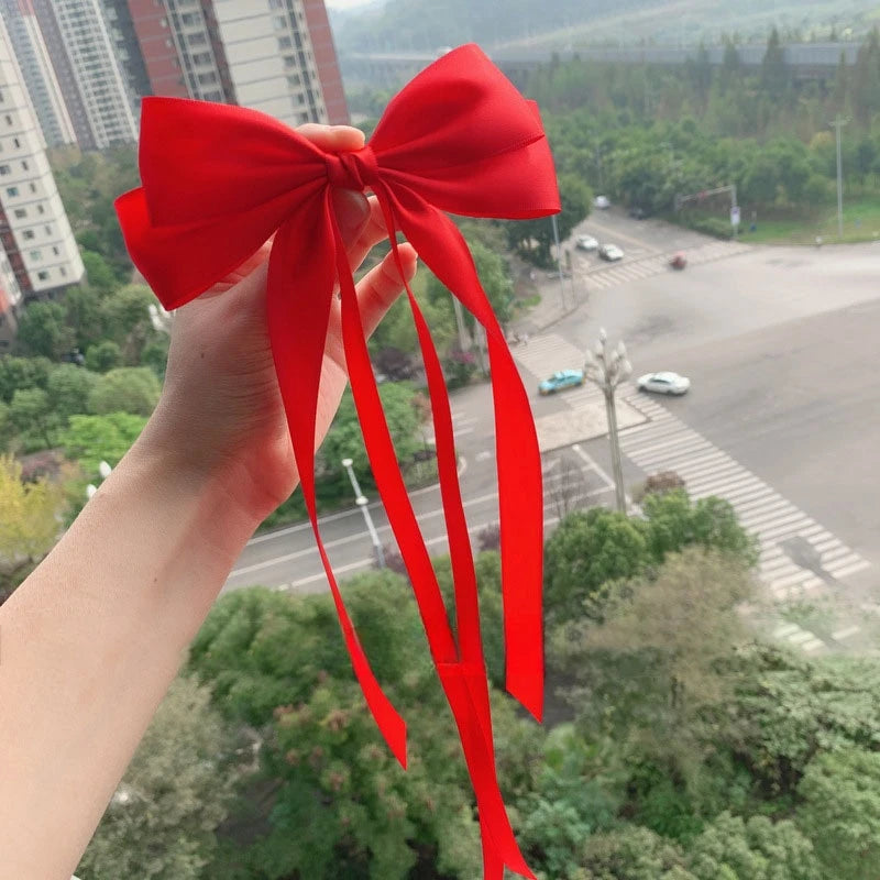 Sweet Simple Temperament Girl Bow Floaty Hair Clip Ribbon Chinese Style Everything