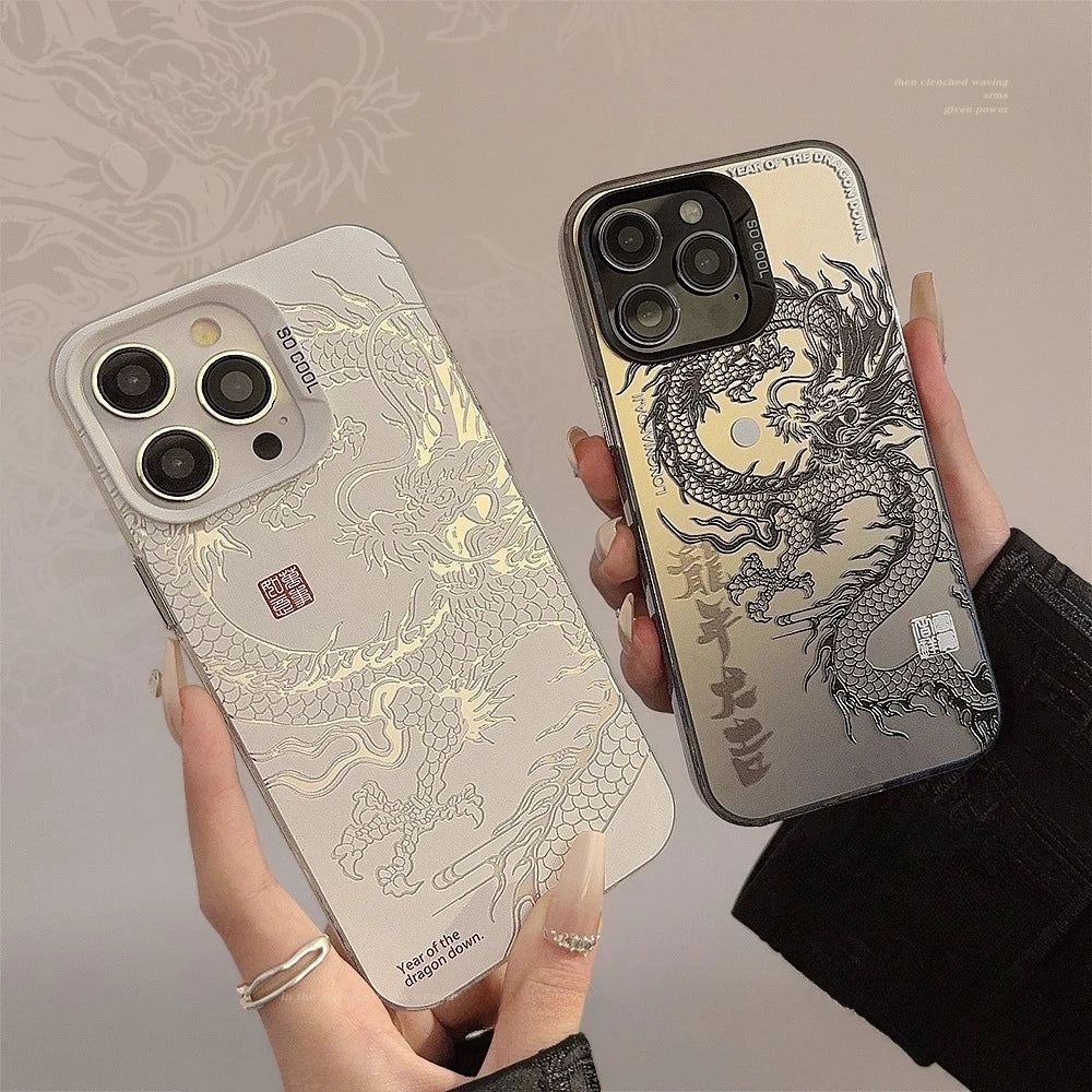 Dragon Totem Acrylic iPhone Case | Shockproof Cover with Screen Protector