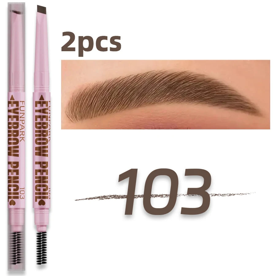 2-in-1 Waterproof Eyebrow Pencil – Long-Lasting & Natural Look – 5 Shades ✅ FREE UK Delivery