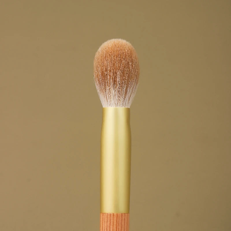 WJ11 Handmade Blush Brush – Vintage Snow Fox Hair, Yakusugi Wood Handle