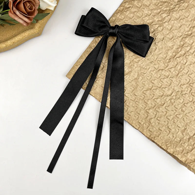 Sweet Simple Temperament Girl Bow Floaty Hair Clip Ribbon Chinese Style Everything
