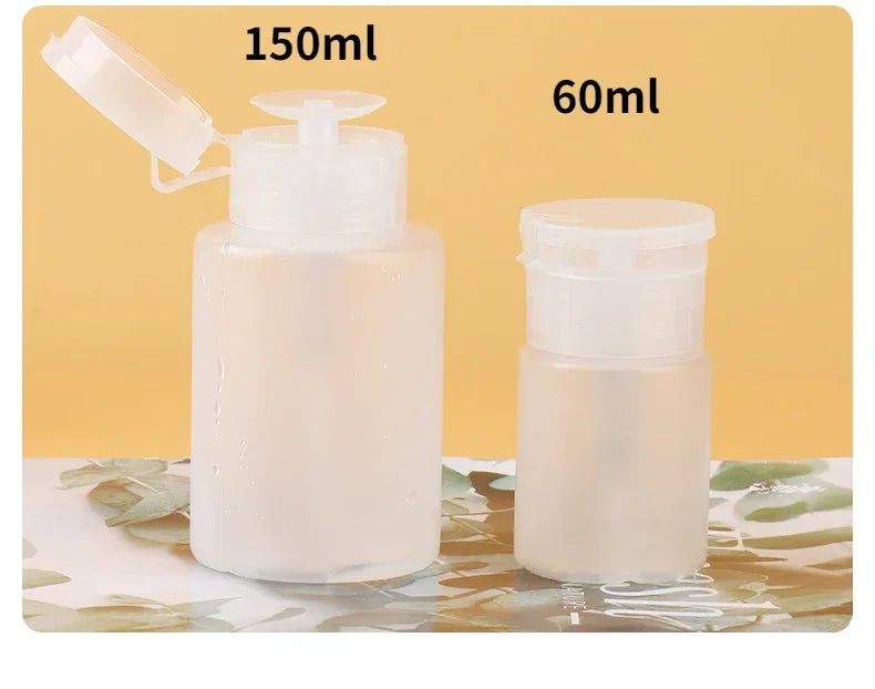 Refillable Press Pump Bottle | Nail Polish Remover & Liquid Dispenser