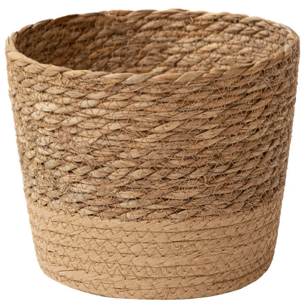 Rattan Straw Weaving Flower Plant Pot Wicker Basket Flowerpot Storage Basket Garden Flowerpot Handmade Woven Planter Basket