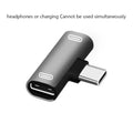 USB C Splitter Type C Male to Dual Type C Female Earphones Charger Adapter Splitter Converter