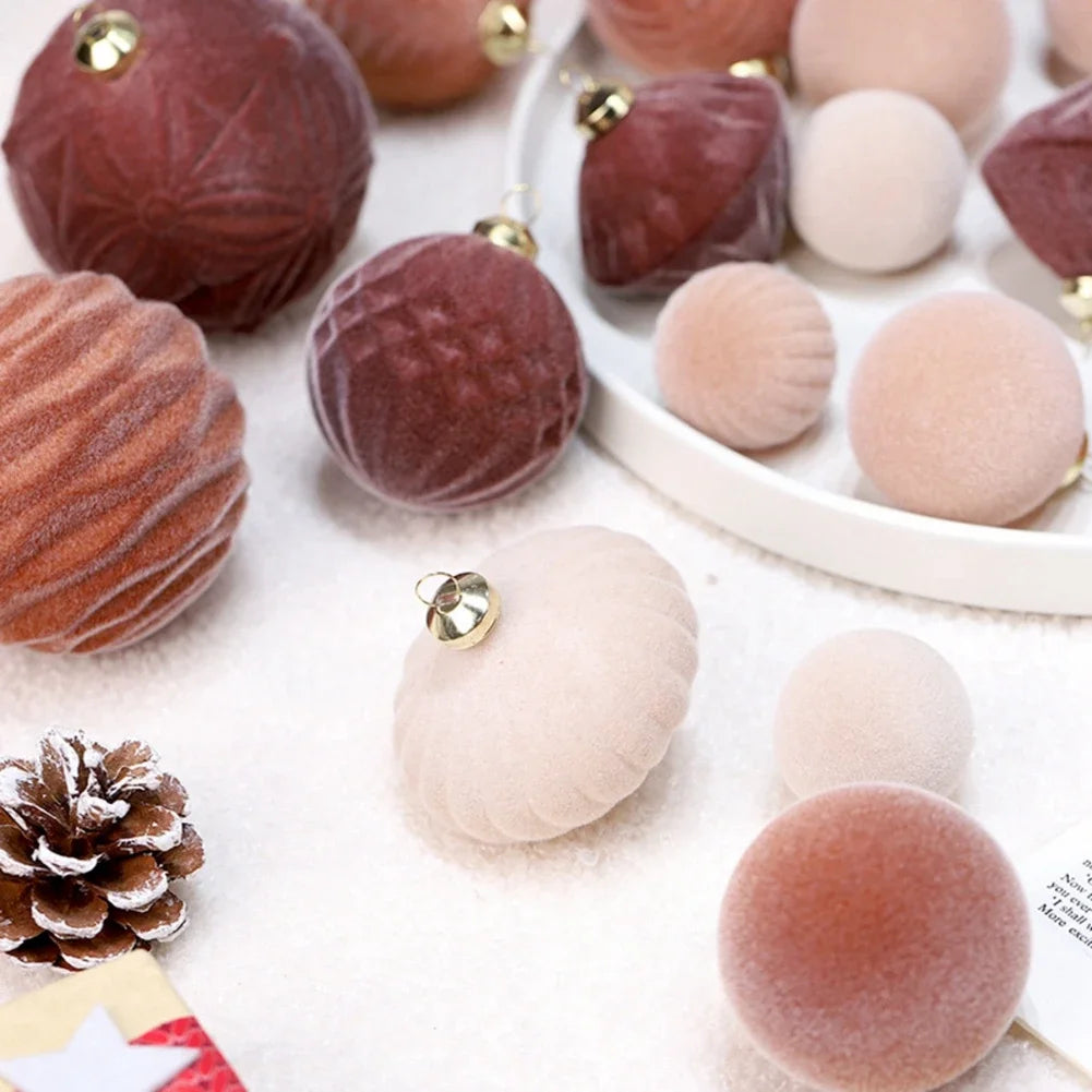 35-Piece Velvet Christmas Ball Ornaments Set – Shatterproof Tree Decorations