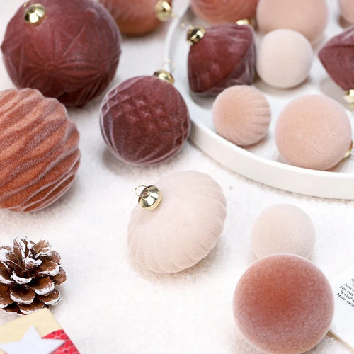 35-Piece Velvet Christmas Ball Ornaments Set – Shatterproof Tree Decorations