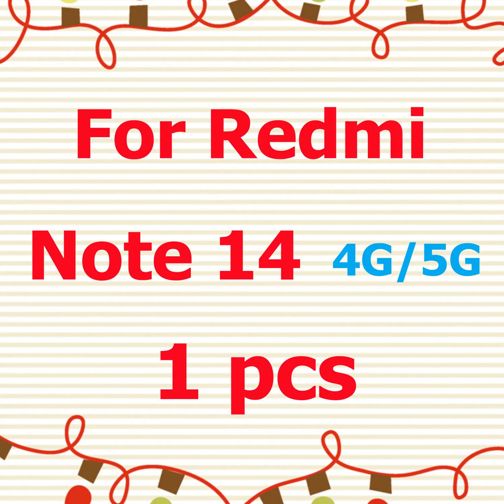 Screen Protector For Xiaomi Redmi Note 14 4G/5G Tempered Crystal Bubble Free 9H Hardness Tempered Glass HD Screen Protector