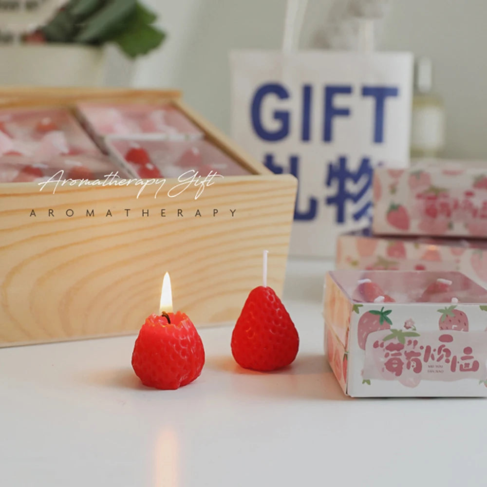 Strawberry Soy Wax Aromatherapy Candle