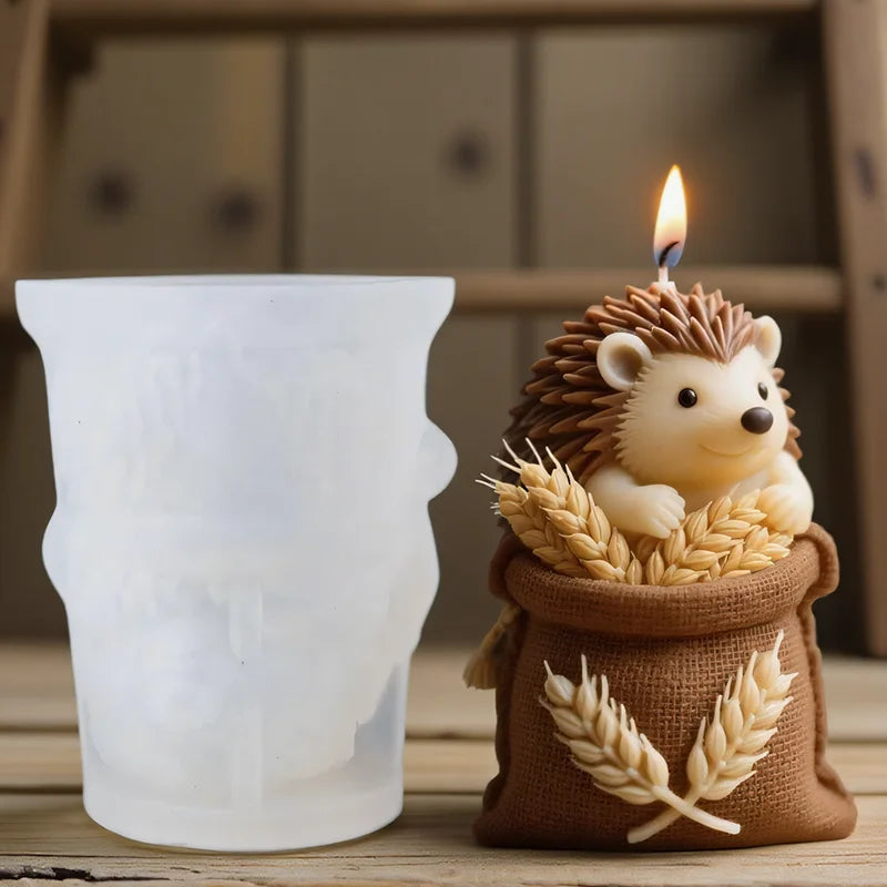 Hedgehog Candle Mould | Silicone Mold for Scented Candles & Wax Crafts
