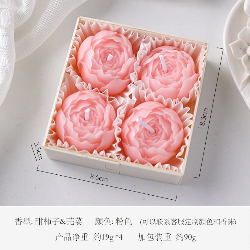 Romantic Rose Candle Gift Set | Soy Wax Floral Candles for Home & Gifting