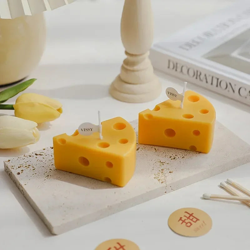 Cheese Shaped Scented Candle | Aromatherapy Candle Home Decoration