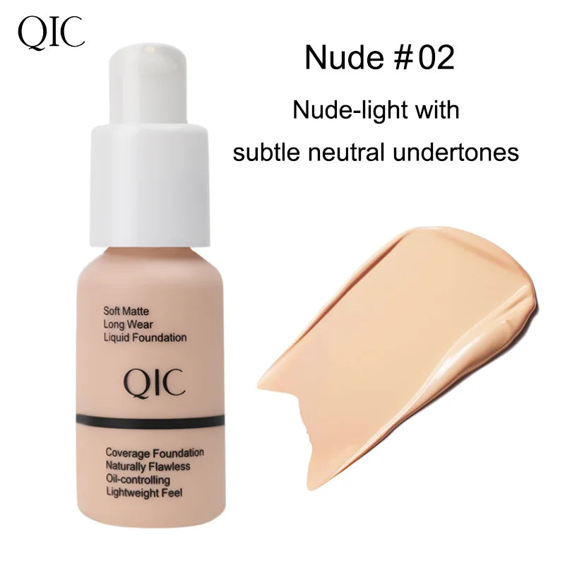 QIC Matte Liquid Foundation – Full Coverage & Oil Control | ✅ FREE UK Delivery