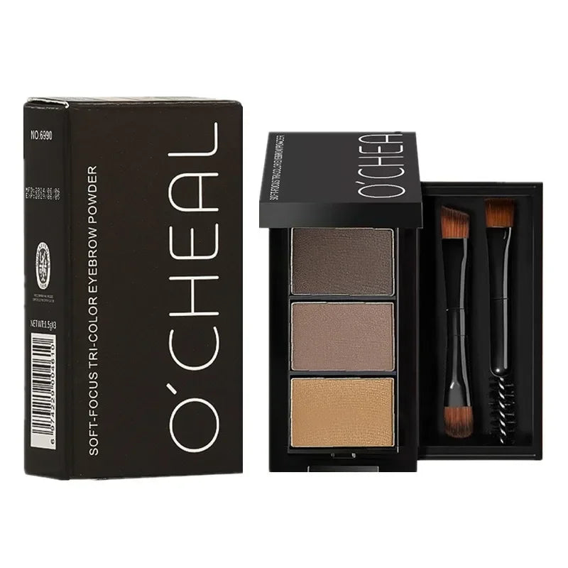 3-in-1 Tri-Color Eyebrow Powder Kit
