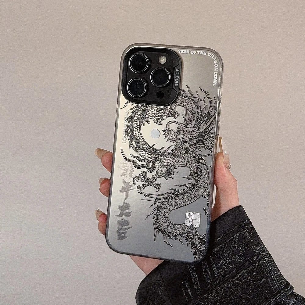 Dragon Totem Acrylic iPhone Case | Shockproof Cover with Screen Protector
