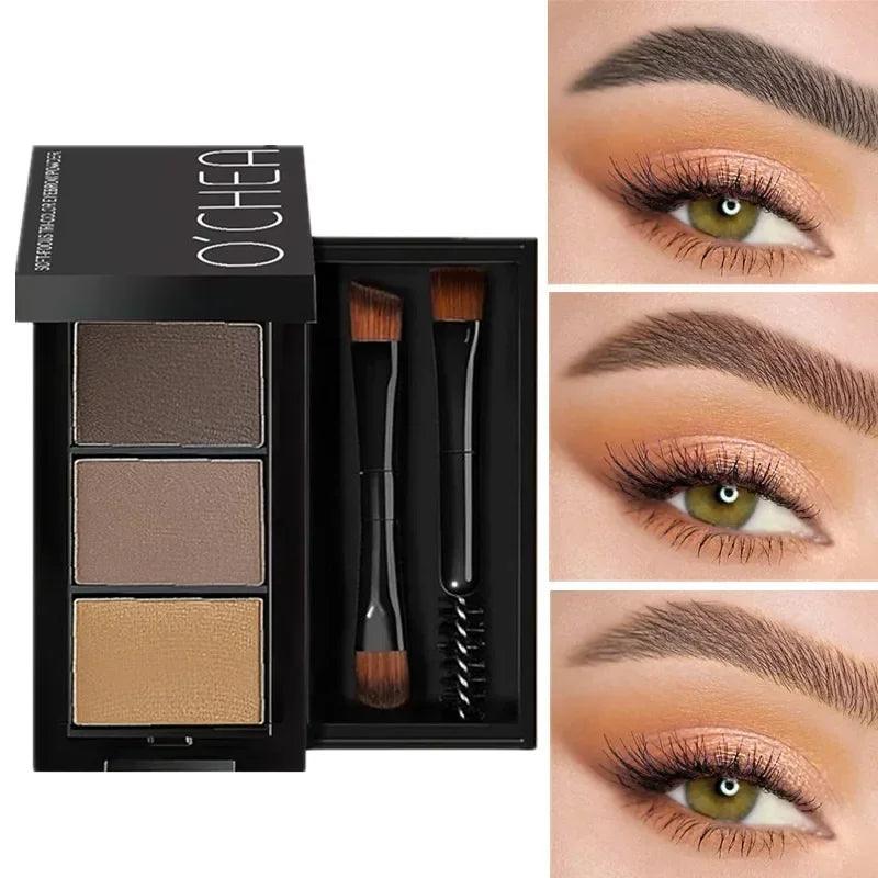 3-in-1 Tri-Color Eyebrow Powder Kit